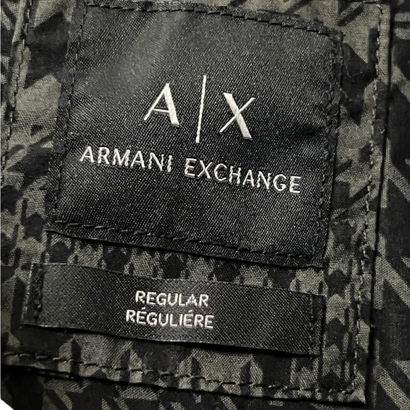 Armani Exchange Shirt Mens Xl Black and green color Button Down Long Sleeve - Picture 6 of 10